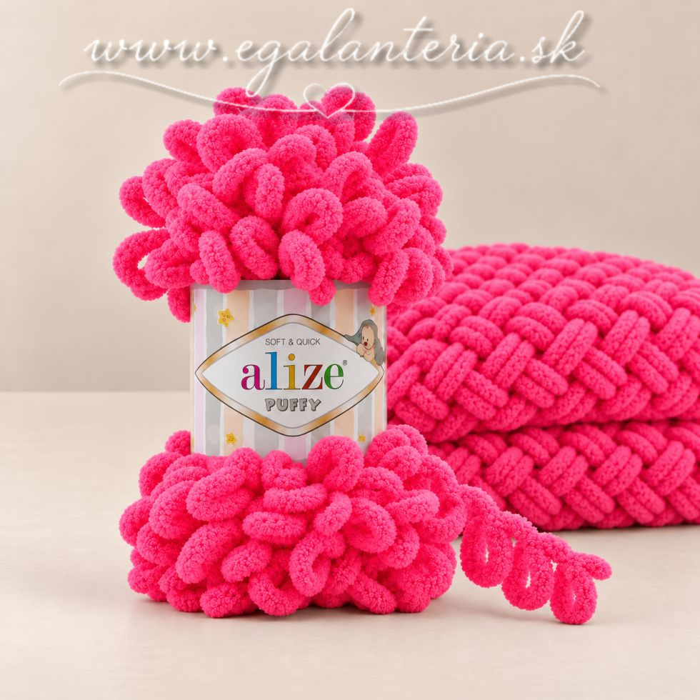 Alize Puffy 377 - neónová ružová