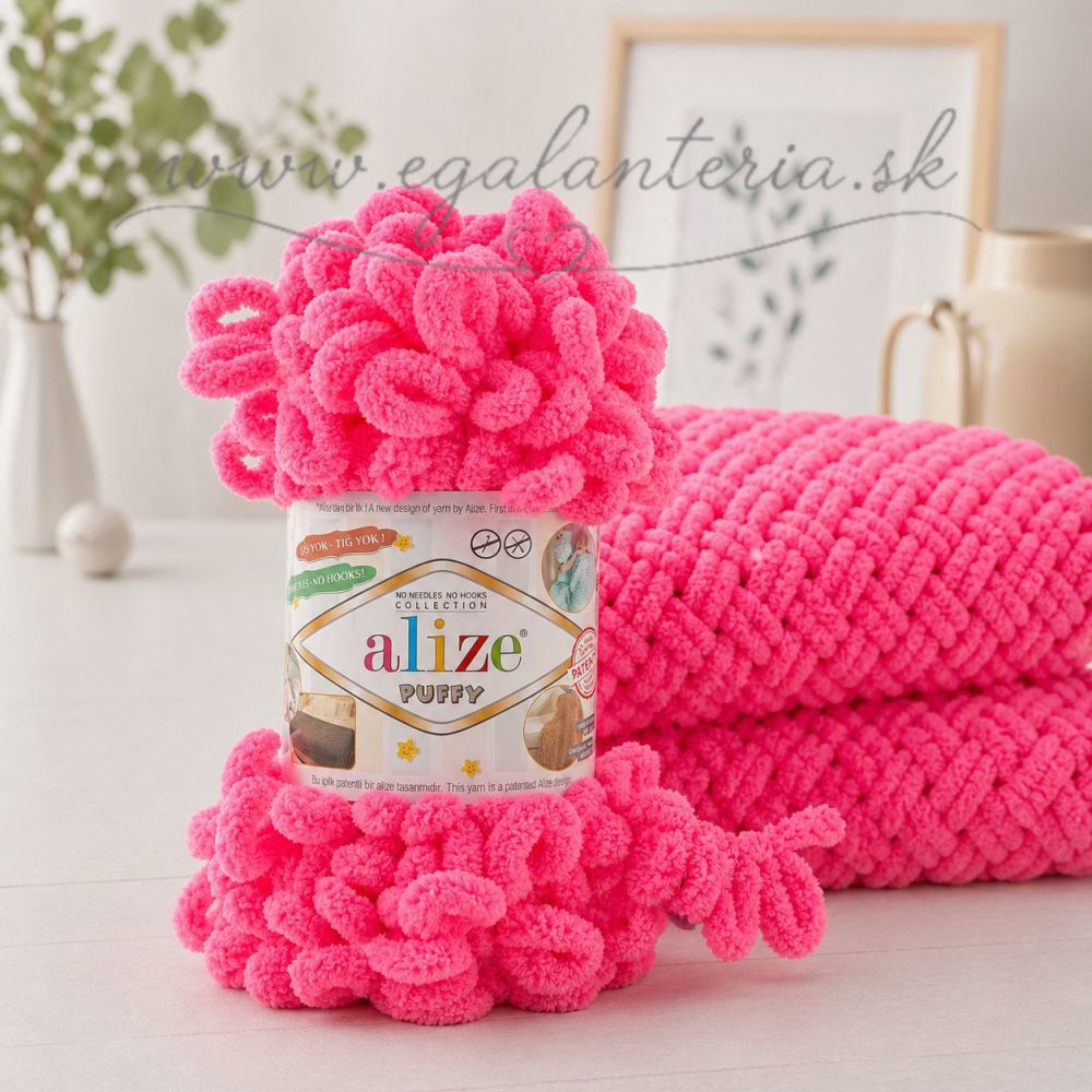 Alize Puffy 377 - neónová ružová