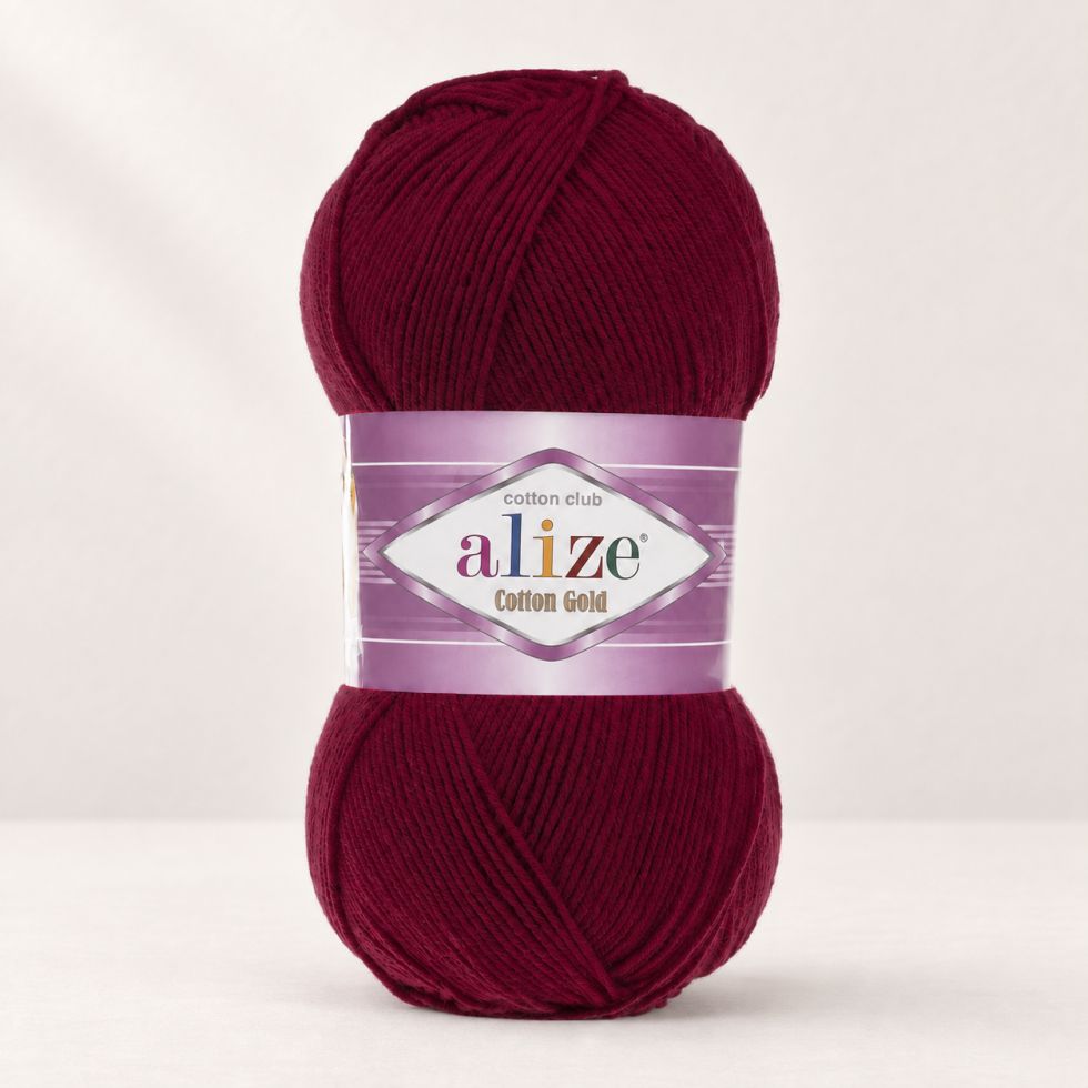 Alize Cotton Gold 57 - bordová