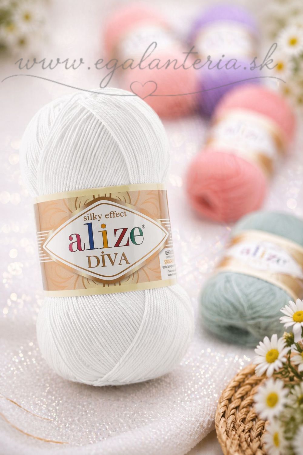 Alize Diva 55 - snehovo biela