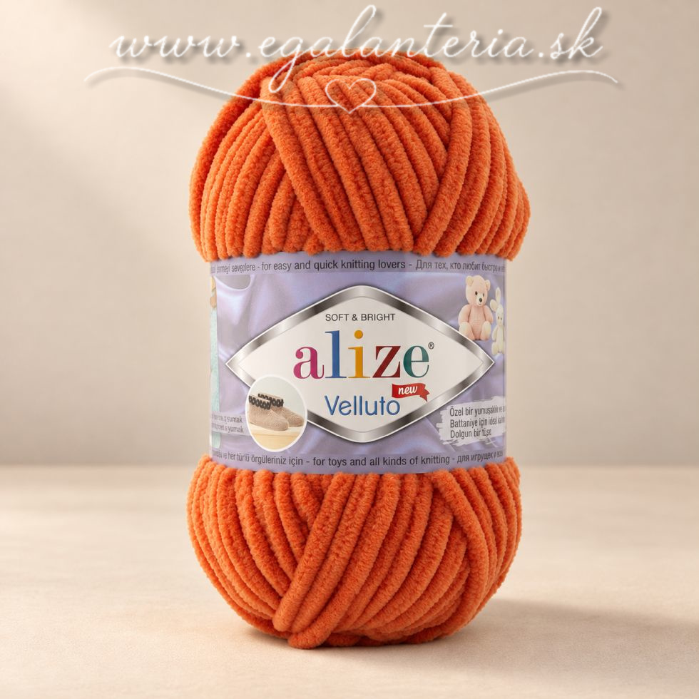 Alize Velluto 06 - oranžová