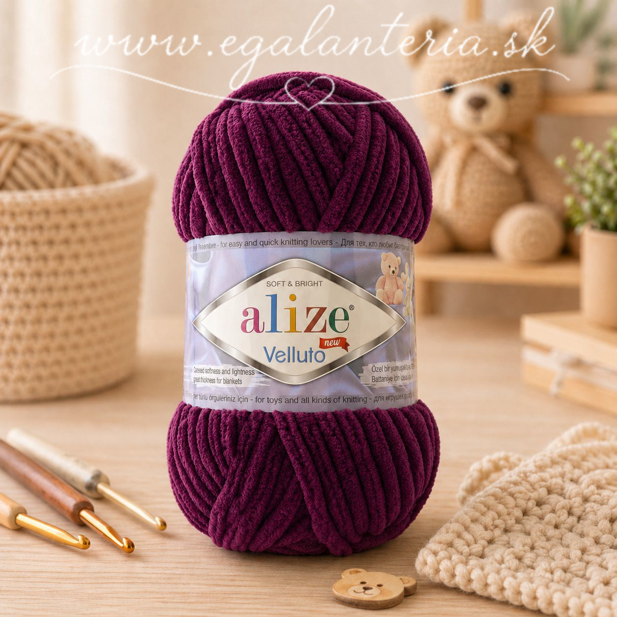 Alize Velluto 111 - slivková