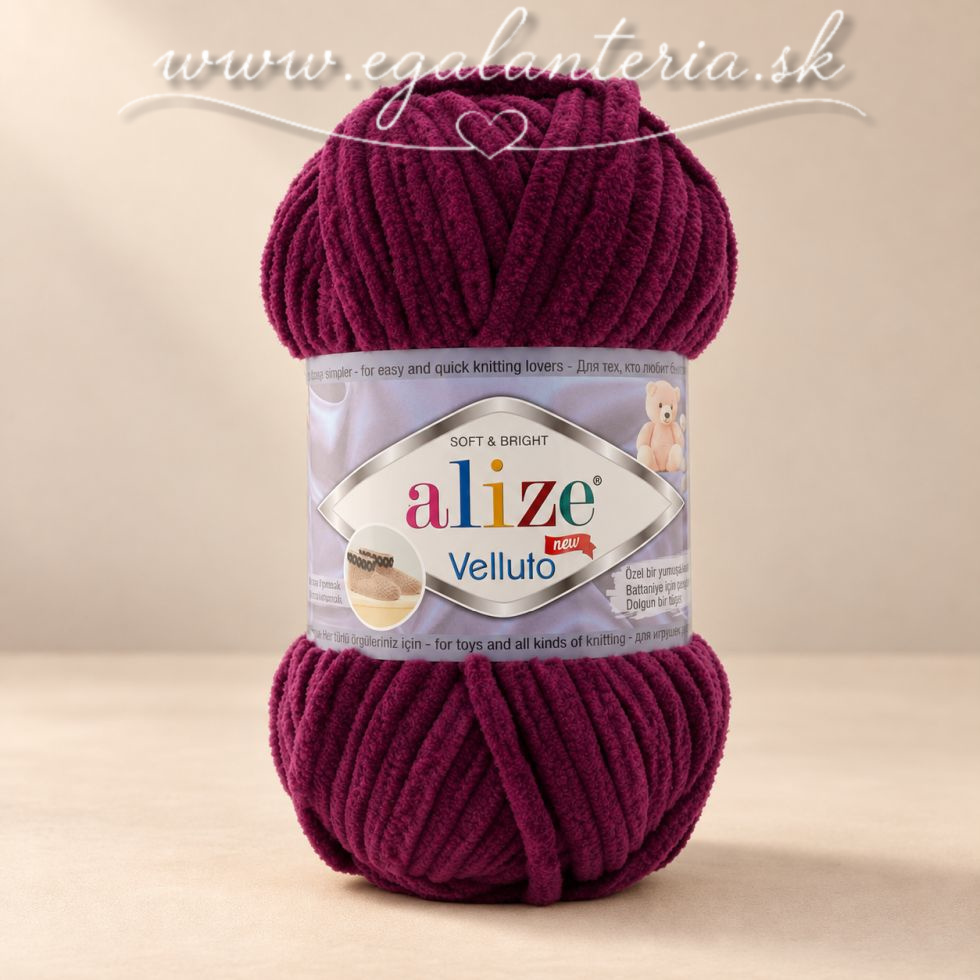 Alize Velluto 111 - slivková