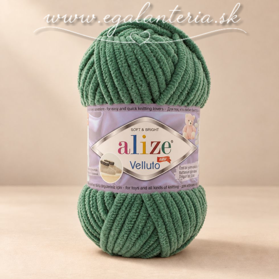 Alize Velluto 532 - tmavá zelená