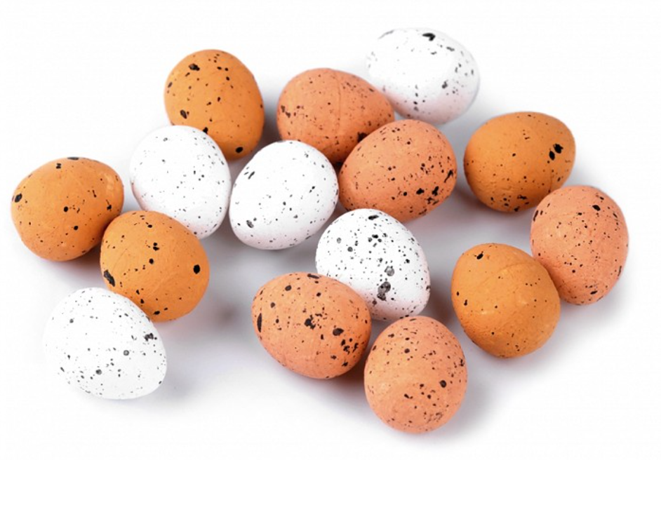 Dekoračné prepeličie vajíčko - biele