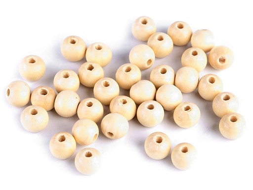 Drevené korálky 10 mm - prírodná svetlá