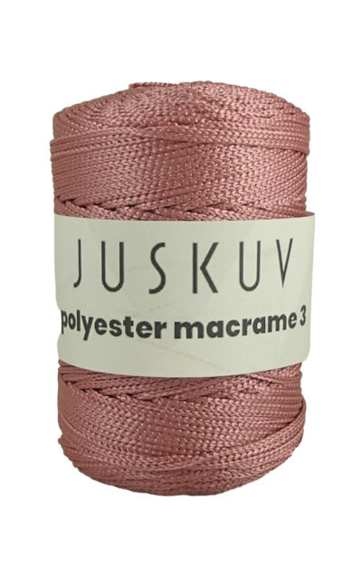 Polyester macrame Juskuv 15 - pudrová ružová