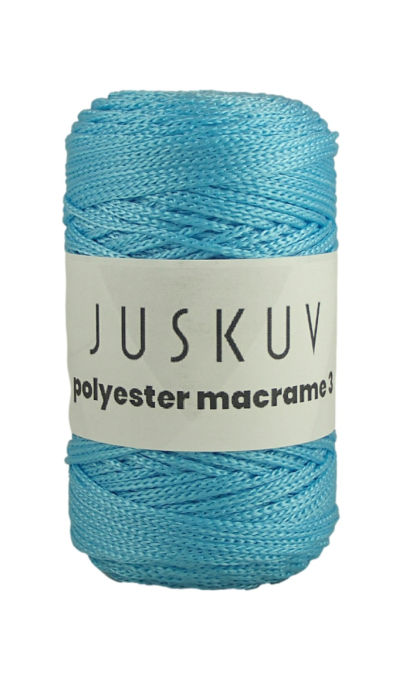Polyester macrame Juskuv 22 - tyrkysová