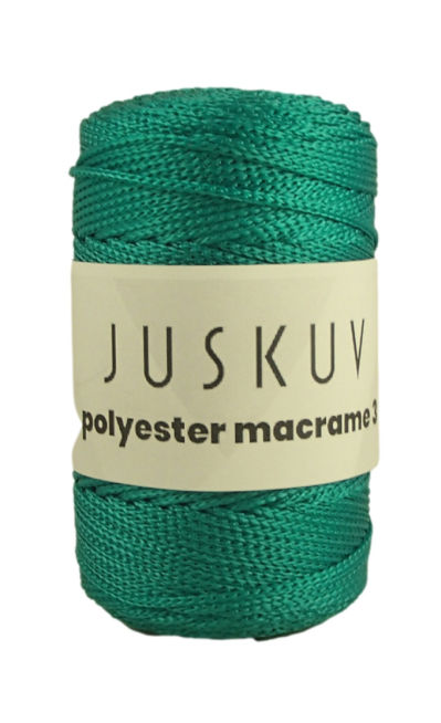 Polyester macrame Juskuv 26 - smaragdová