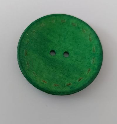 Drevený dekoračný gombík - zelený