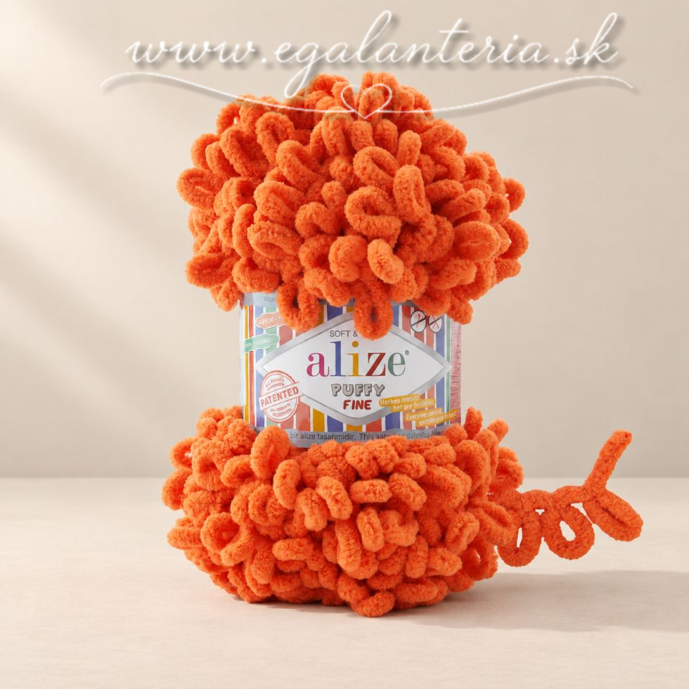Alize Puffy Fine 06 - oranžová