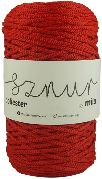 Polyester Sznur 3 mm - 113 červená