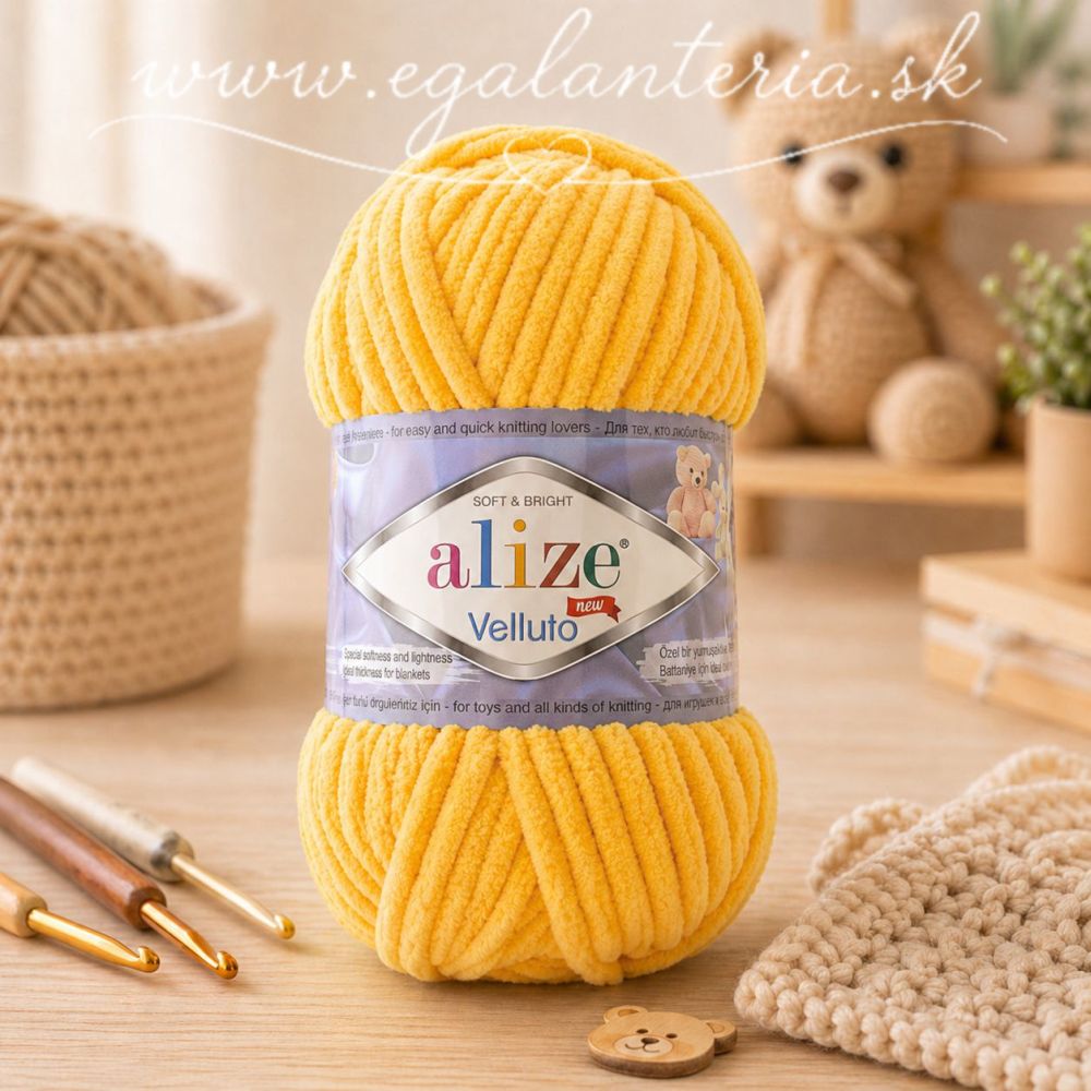 Alize Velluto 216 - žltá