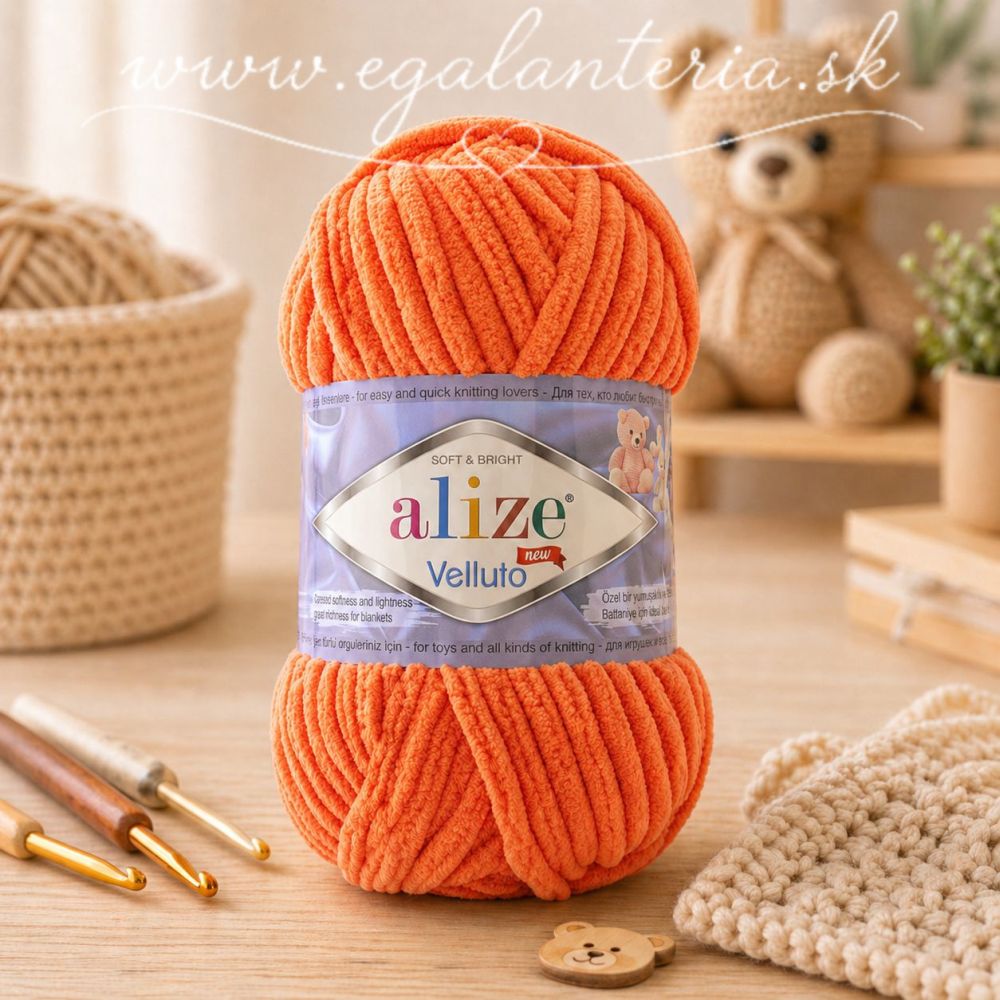 Alize Velluto 550 - mandarínka