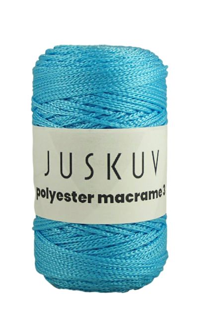 Polyester macrame Juskuv 39 - tyrkysová