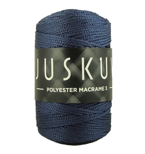 Polyester macrame Juskuv 54 - námornícka modrá