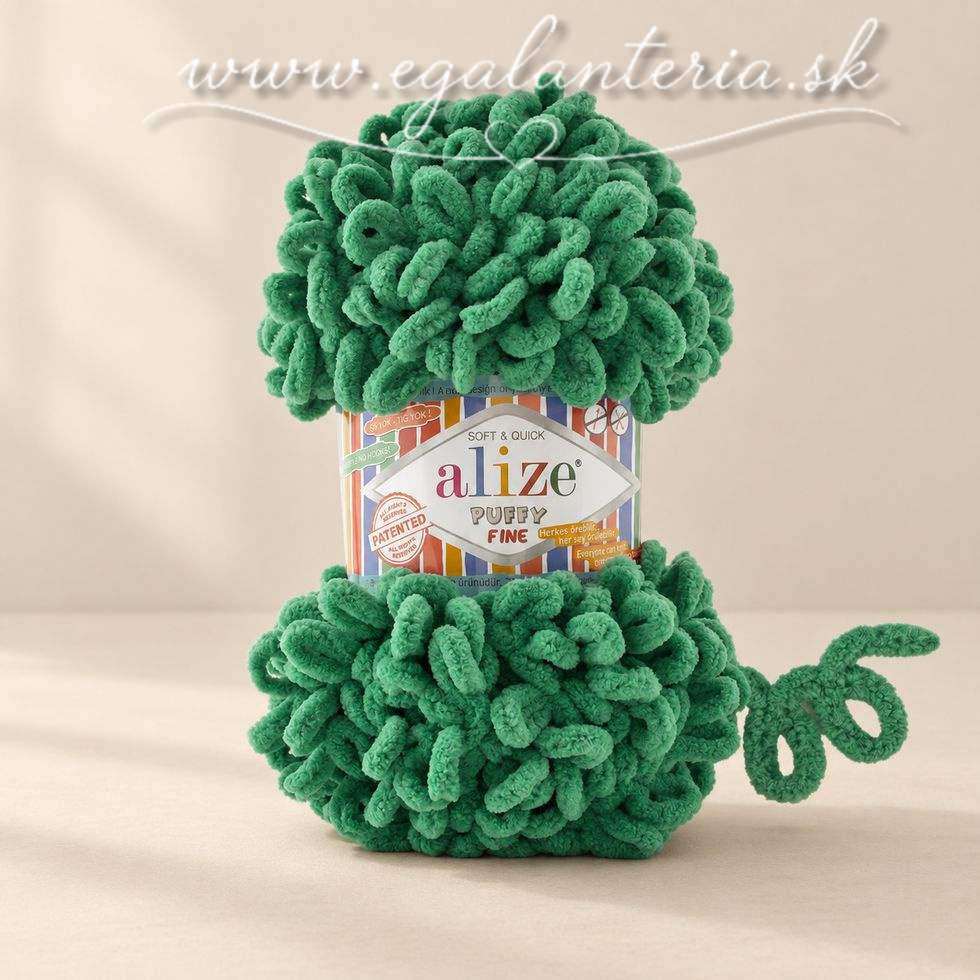 Alize Puffy Fine 532 - zelený les