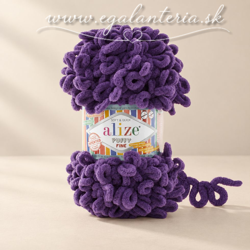 Alize Puffy Fine 44 - tmavofialová