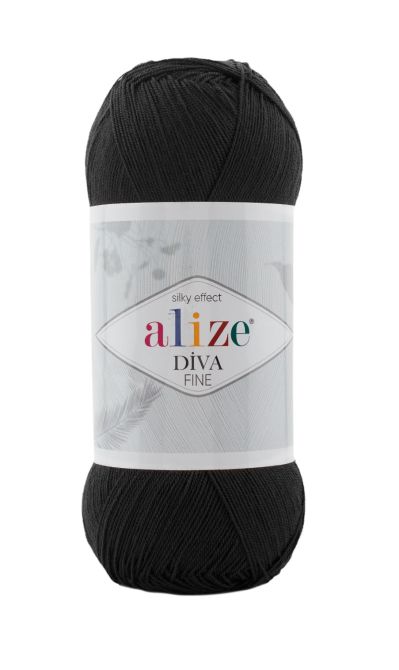 Alize Diva FINE 60 - čierna