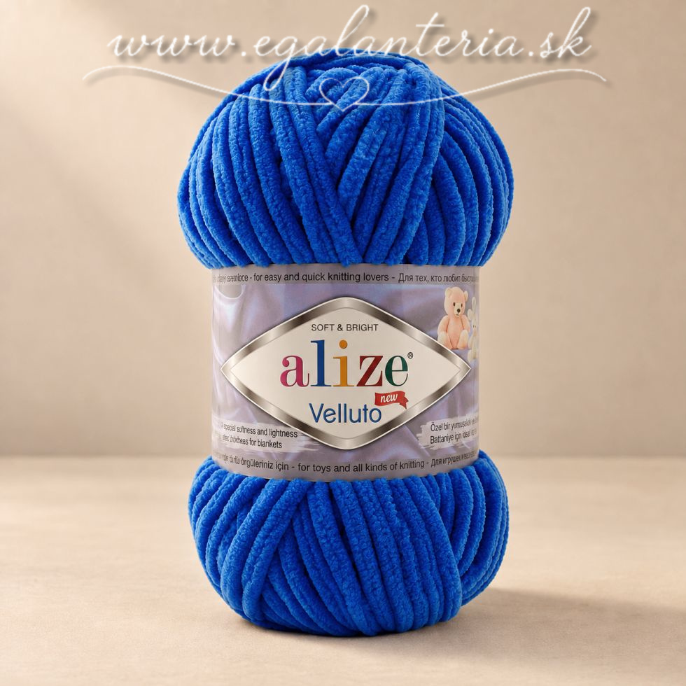 Alize Velluto 141 - kráľovská modrá