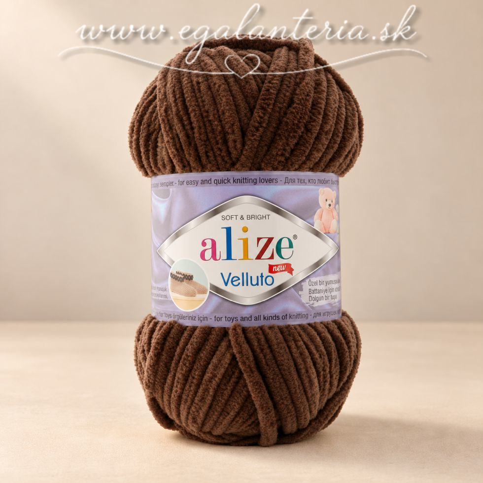 Alize Velluto 493 - tmavá hnedá