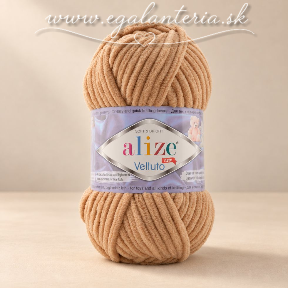 Alize Velluto 199 - svetlohnedá