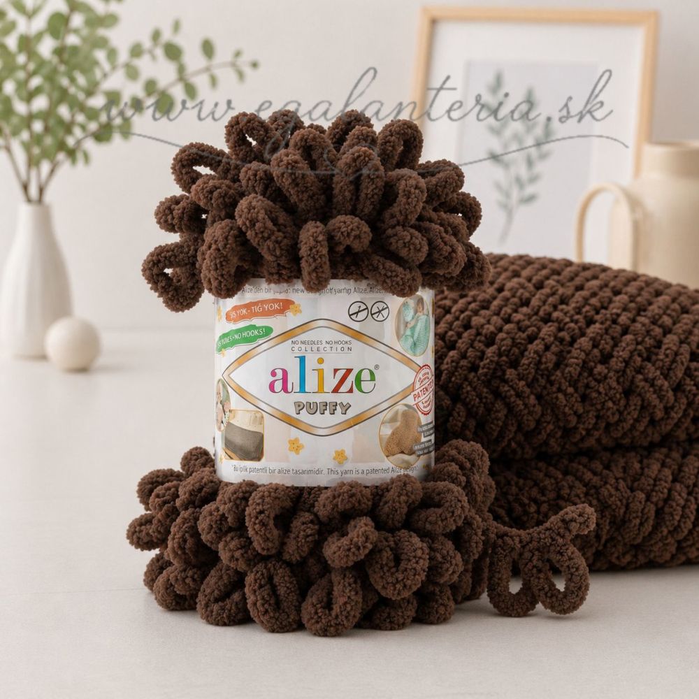 Alize Puffy 493 - tmavá hnedá