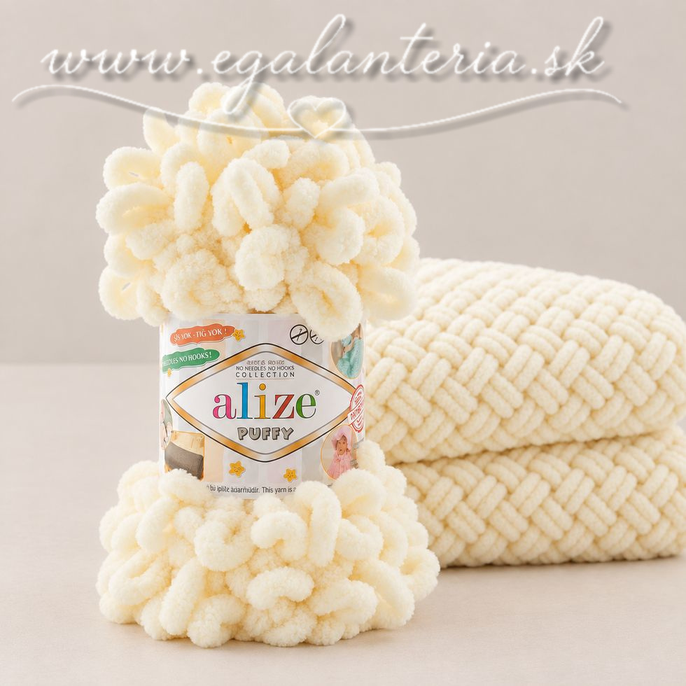 Alize Puffy 01 - krémová