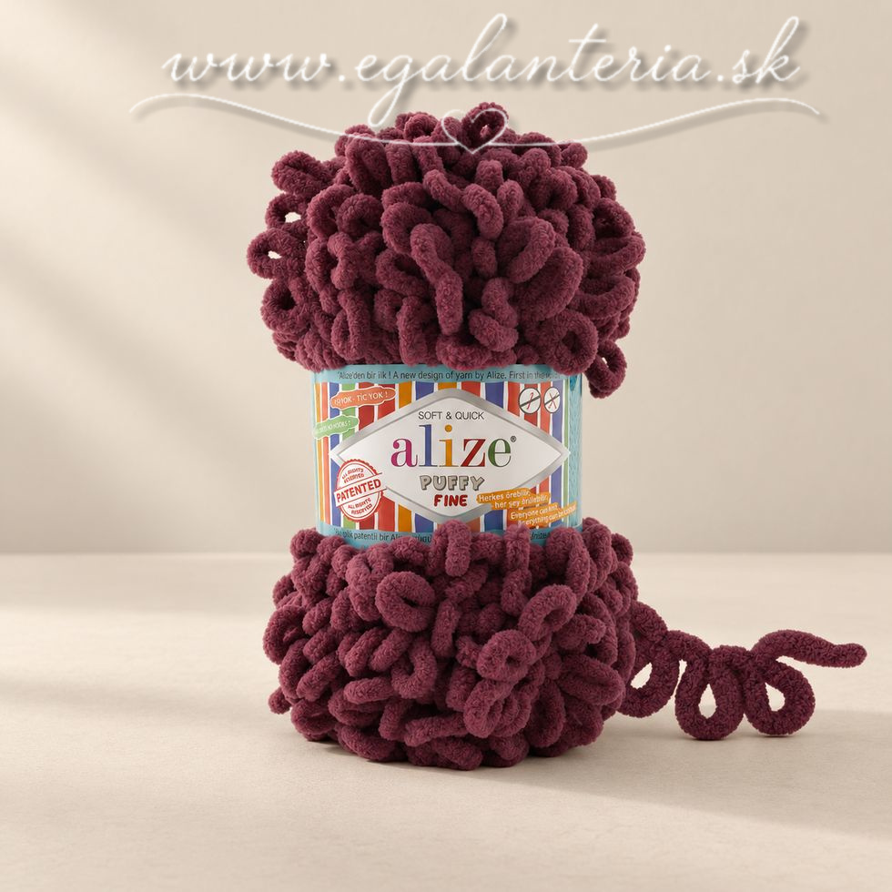 Alize Puffy Fine 956 - vínová