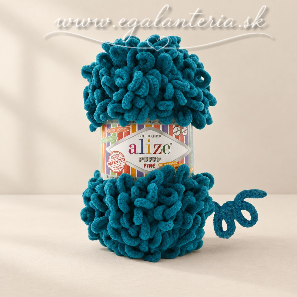 Alize Puffy Fine 330 - svetlá petrolejová